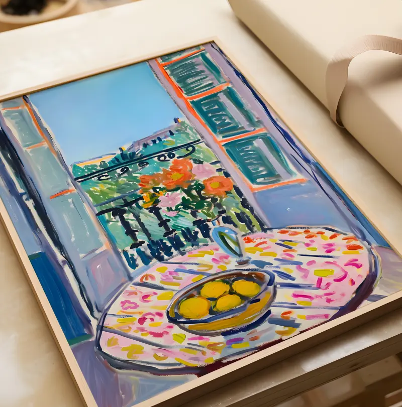 Matisse Style Window View Art Print, Colorful Fauvist Wall Art, Expressionist Home Decor