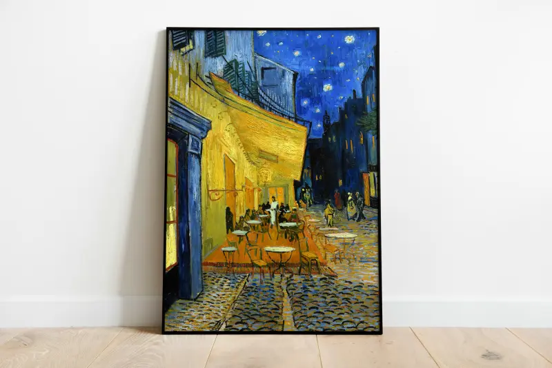 Van Gogh Cafe Terrace at Night Art Print, Post-Impressionism Wall Art, Famous Painting Poster