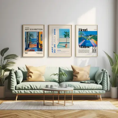 Henri Matisse Exhibition Poster Set of 3 Prints, Gallery Wall Art, Vintage Decor