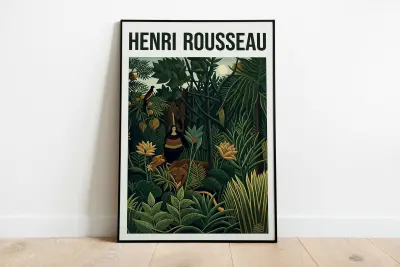 Henri Rousseau Jungle Quote Poster, Naive Art Print, Woman in Forest, Post-Impressionist Wall Decor