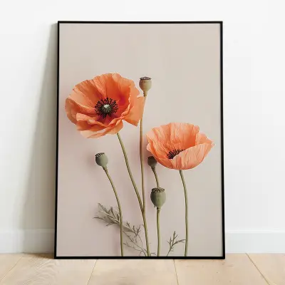 Poppy Photography Print, Red Flower Wall Art, Botanical Poster, Floral Photography, Nature Wall Decor