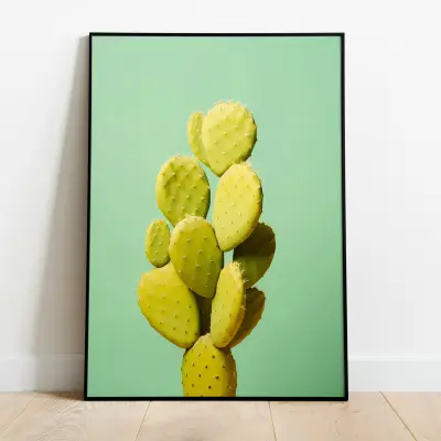 Cactus Digital Download, Green Botanical Art Print, Modern Printable Wall Art