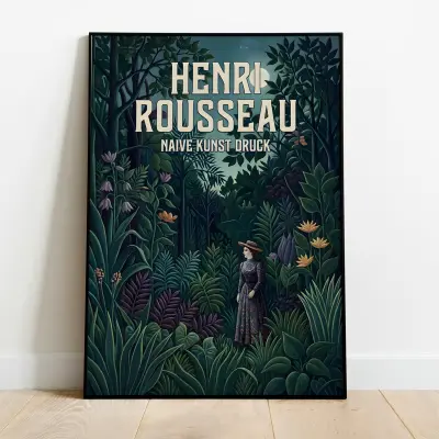 Henri Rousseau Jungle Quote Poster, Naive Art Print, Woman in Forest, Post-Impressionist Wall Decor