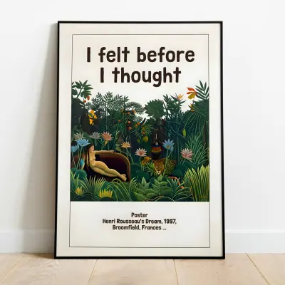 Henri Rousseau Jungle Quote Poster, Naive Art Print, Woman in Forest, Post-Impressionist Wall Decor