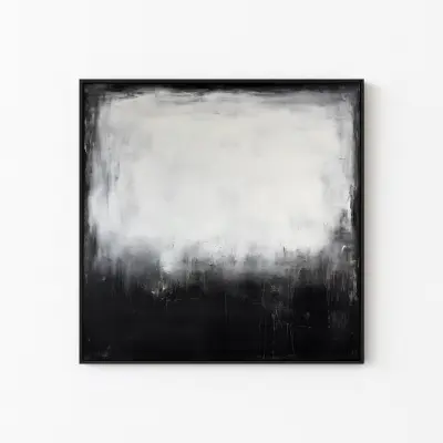 Rothko Inspired Black and White Painting, Abstract Art Print, Modern Wall Decor