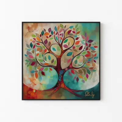 Naive Painting Tree of Life Print, Art Nouveau Poster, Vintage Wall Art, Symbolism Artwork, Dutch Artist Decor