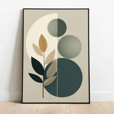 Abstract Botanical Wall Art Poster Minimalist Boho Leaf Design Print Vector Illustration Nature Modern Home Decor