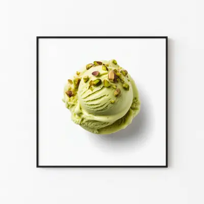 Pistachio Ice Cream Poster for Kitchen Modern Wall Art Refreshing Design Ice Cream Lover Gift
