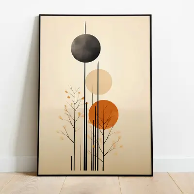 Abstract Boho Line Art Print, Minimalist Wall Decor, Modern Line Drawing, Scandinavian Design