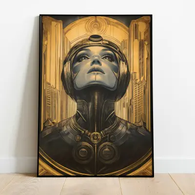 Metropolis Style Robot Movie Poster Retro-Futurism Art Film Print