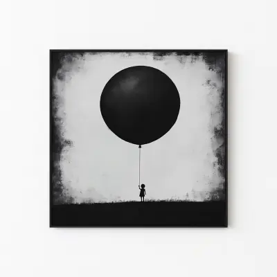 Girl with a Balloon Poster Banksy Rothko Styled Painting Print Wall Art