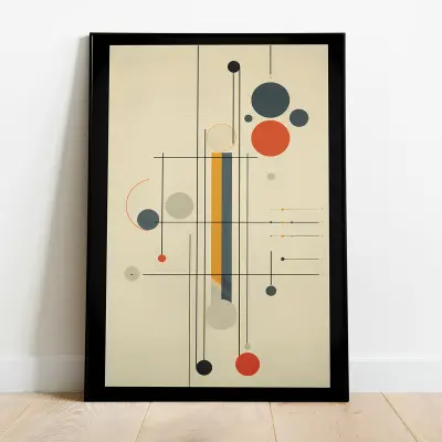 Geometric Poster Bauhaus Design Art Print Modern Minimalist Graphic Fibonacci Spiral