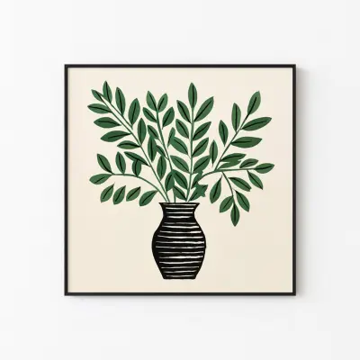 Sage in a Vase Poster Henri Matisse Hommage Lithographic Minimal Floral Painting Print