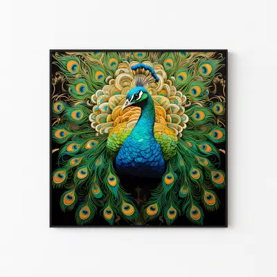 Emerald Peacock Pop Art Poster Print Paramount Light Artwork