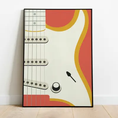 Electric Guitar Art Print Pickup Detail – 170gsm Matte Paper A3 A4