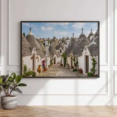 Art Print Trulli Houses Alberobello Photo Italian Architecture Wall Art Poster Apulia