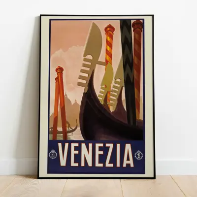 Venice Vintage Travel Poster Italian Art Print