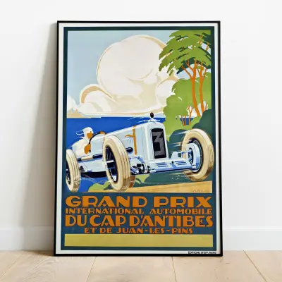 1929 Grand Prix Racing Poster Art Print Vintage Motorsport Car Wall Decor