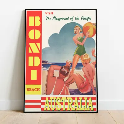 Poster Bondi Beach Australia Travel Poster Art Print