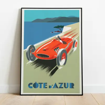 Poster France Côte d'Azur Art Print Wall Decor