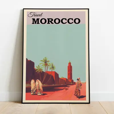 Poster Art Print Morocco Travel Motif