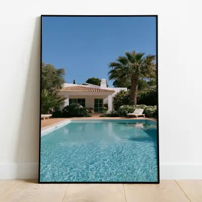 Poster Photography Portugal Villa Pool Summer