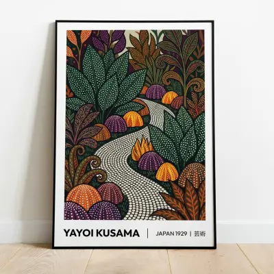 Yayoi Kusama Poster Dotted Garden Path Japanese Lithograph Art