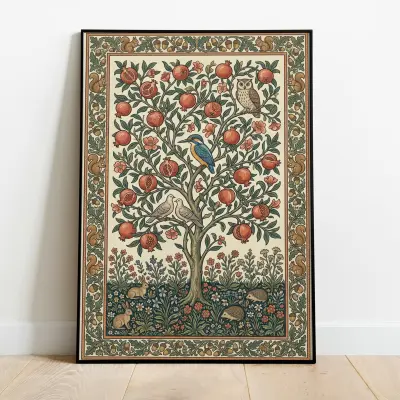William Morris Tree of Life Pomegranate Grove Art Print