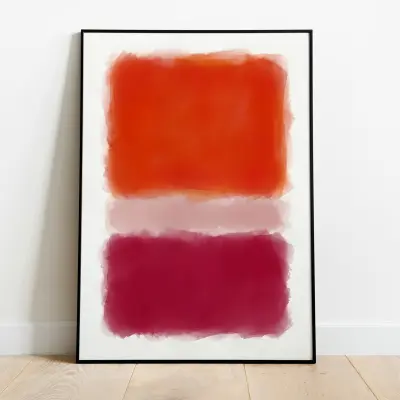 Minimalist Rothko Style Poster Magenta Orange Color Fields Art Exhibition
