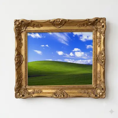 Poster Art Print Windows XP Desktop Background Landscape Image Meadow Hill Nature