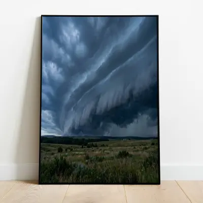 Poster Manhattan Skyline Arcus Cloud Formation Thunderstorm Front Fine Art Photography Urban Weather Print