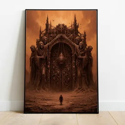 Beksinski Monolithic Gateway Giclée Art Print Colossal Monument Gothic Horror Surrealism