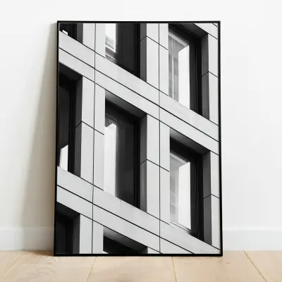 Poster Art Print Brutalism Architecture Closeup Concrete Window Geometric Modern