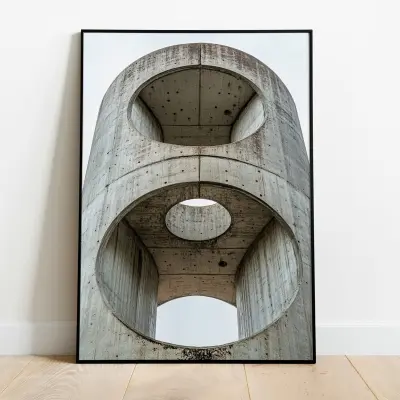 Brutalist Art Print Concrete Architecture Geometric Wall Decor Minimalist Poster Urban Structure Print