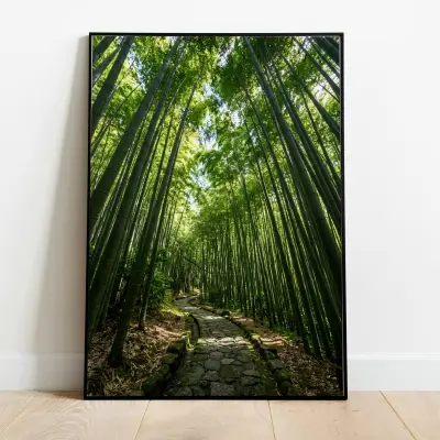 Fine Art Print Japan Kyoto Arashiyama Bamboo Grove Winding Path