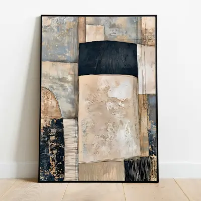 Poster Art Print Contemporary Minimalist Japandi Neutral Wall Art