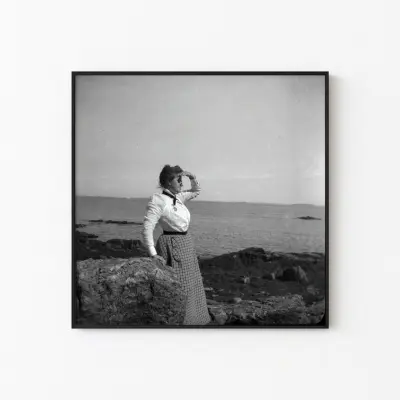 Art Print Miss Merriam at Sherman's Point 1900 Theresa Babb Photography Poster