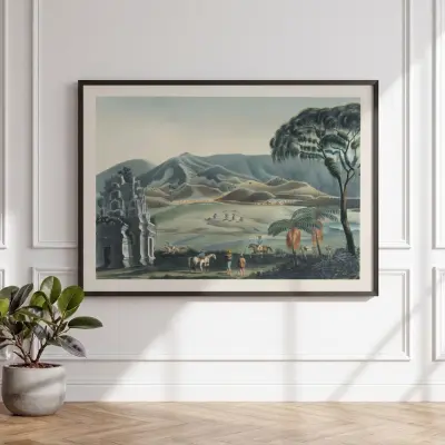 Dieng Plateau Java Art Print 1854 Franz Wilhelm Junghuhn Lithograph Expedition Scene