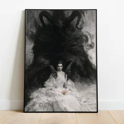 Gothic Art Print Vintage Demonology Poster Exorcism Symbolism and Occult Decor