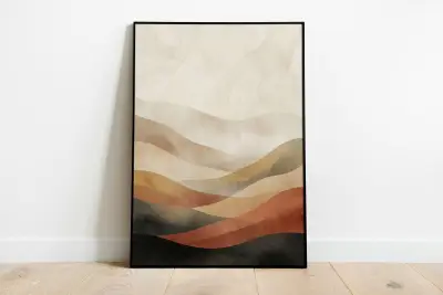 Textured Plaster Wall Art, Wabi Sabi Painting on Canvas, Organic Modern Art Print