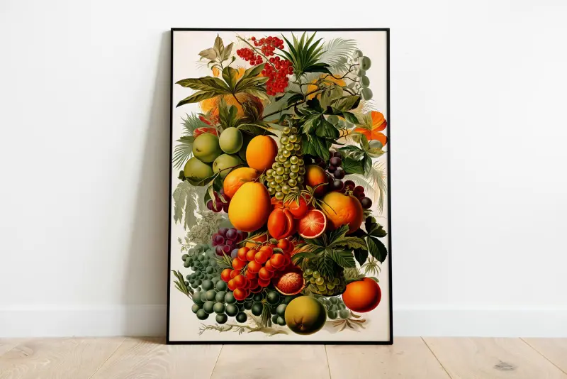 Ernst Haeckel Tropical Fruit Wall Art, Framed Pineapple Print, Large Vintage Biology Art, Gift for Scientist