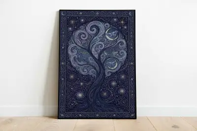 William Morris Tree of Life, Pre-Raphaelite Art Print, Arts and Crafts Decor, Moody Botanical, Maximalist Home Decor