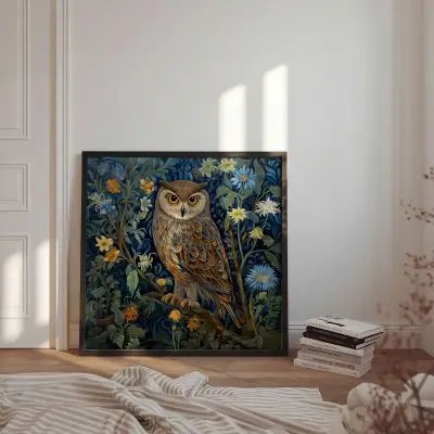 William Morris Owl and Willow Art Print Poster | Vintage Wall Decor | Digital Download
