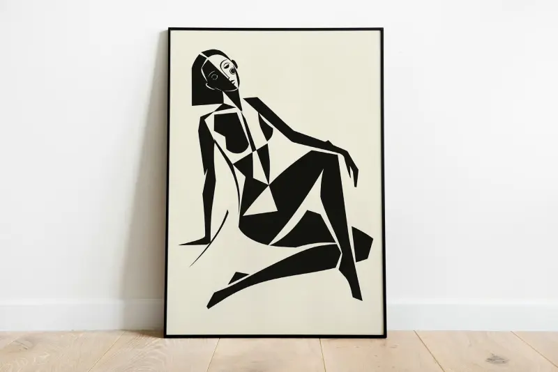 Pablo Picasso Print, Cubist Female Figure Wall Art, Museum Quality Poster 50x70, Gift for Art Student