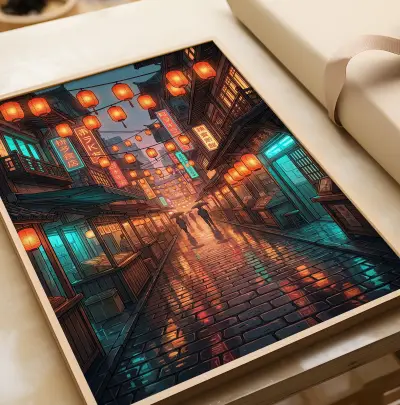 Kowloon Mong Kok Neon Poster, Cinematic Hong Kong Print, Hong Kong Noir Wall Art, Vaporwave Decor, Wong Kar Wai Aesthetic